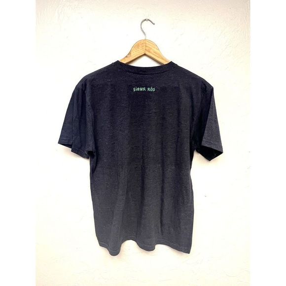 Sigur Ros Band Concert T Shirt Size Large Green Grey Design Jonsi Vintage - Picture 4 of 5